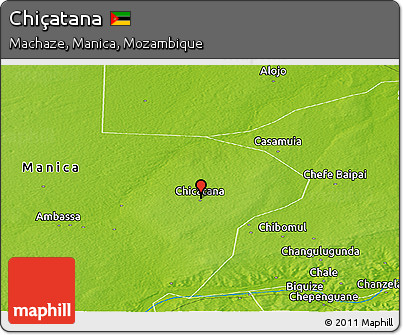 Physical Panoramic Map of Chiçatana