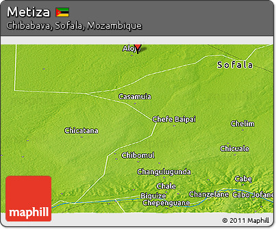 Physical Panoramic Map of Metiza