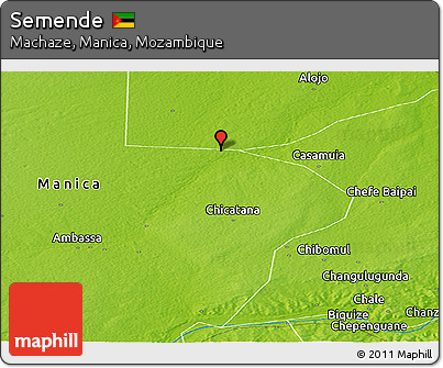 Physical Panoramic Map of Semende