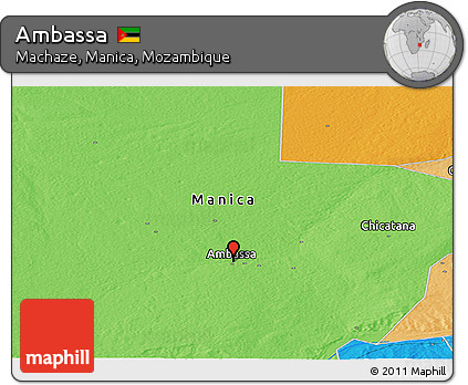 Political Panoramic Map of Ambassa