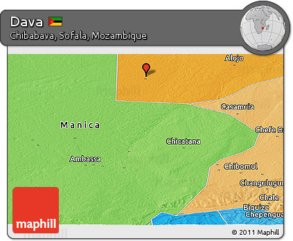 Political Panoramic Map of Dava