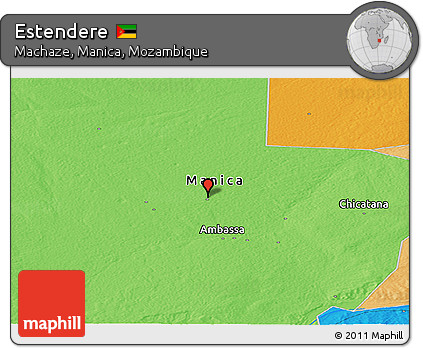 Political Panoramic Map of Estendere