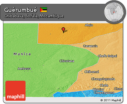 Political Panoramic Map of Guérumbué