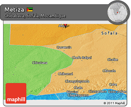 Political Panoramic Map of Metiza