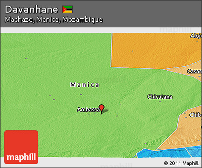Political Panoramic Map of Davanhane