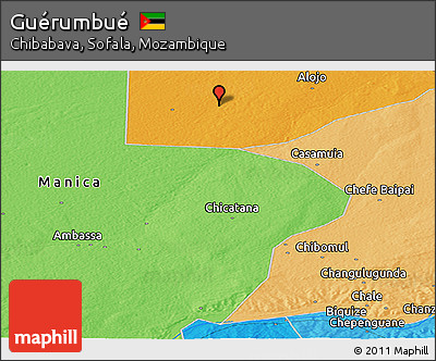 Political Panoramic Map of Guérumbué