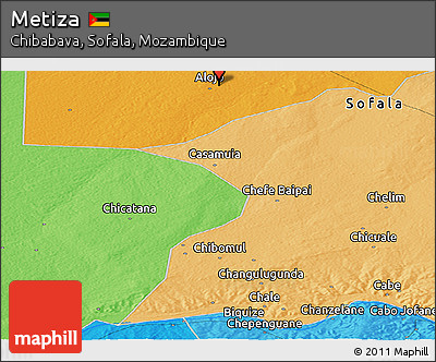 Political Panoramic Map of Metiza