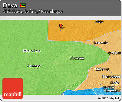 Political Panoramic Map of Dava