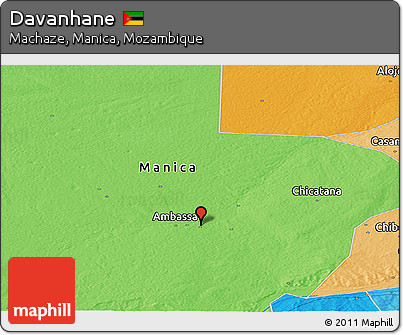 Political Panoramic Map of Davanhane