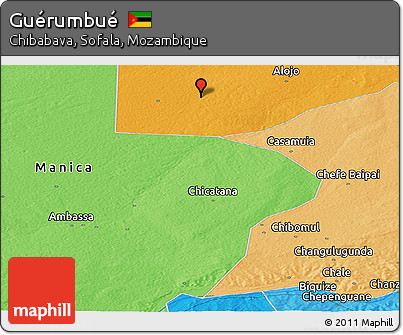Political Panoramic Map of Guérumbué