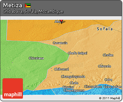 Political Panoramic Map of Metiza