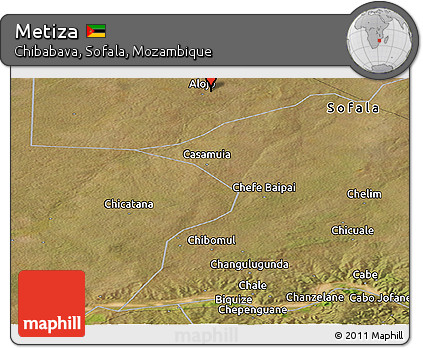 Satellite Panoramic Map of Metiza