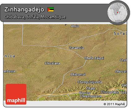 Satellite Panoramic Map of Zinhangadejo