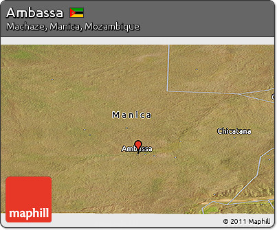 Satellite Panoramic Map of Ambassa