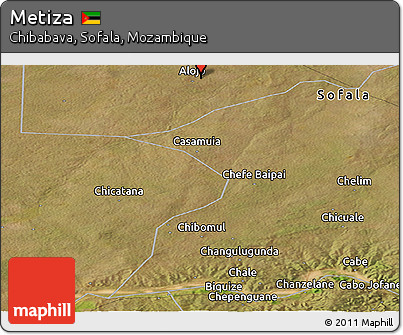 Satellite Panoramic Map of Metiza