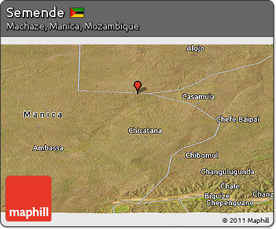 Satellite Panoramic Map of Semende