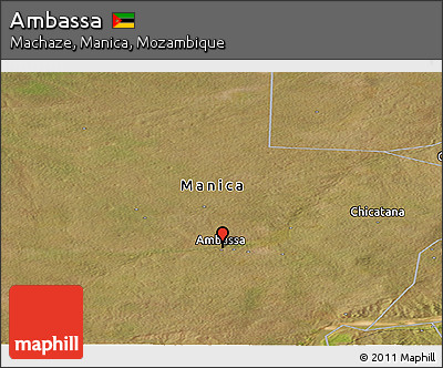 Satellite Panoramic Map of Ambassa
