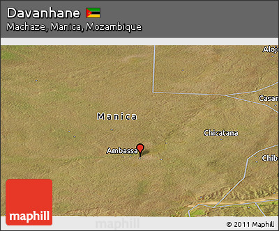 Satellite Panoramic Map of Davanhane