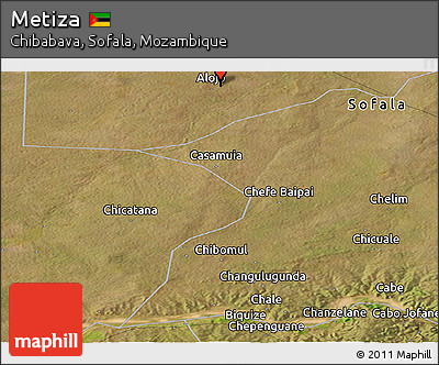 Satellite Panoramic Map of Metiza