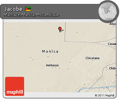 Shaded Relief Panoramic Map of Jacobe