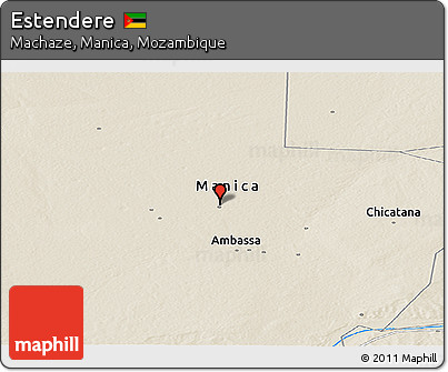 Shaded Relief Panoramic Map of Estendere
