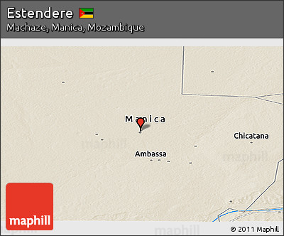 Shaded Relief Panoramic Map of Estendere