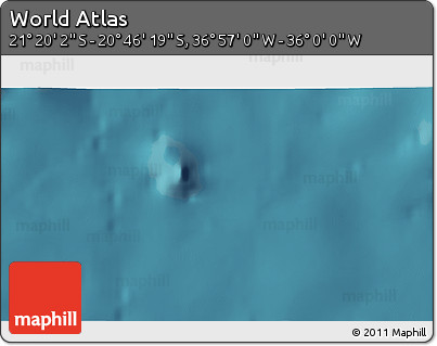 Satellite 3D Map of the Area around 21° 3' 11" S, 36° 28' 30" W