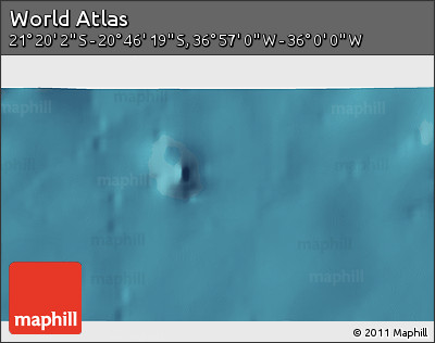 Satellite 3D Map of the Area around 21° 3' 11" S, 36° 28' 30" W