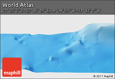 Shaded Relief Panoramic Map of the Area around 21° 3' 11" S, 38° 10' 29" W