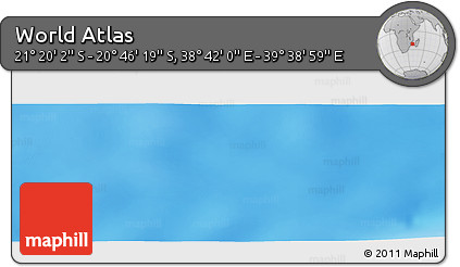 Physical Panoramic Map of the Area around 21° 3' 11" S, 39° 10' 29" E