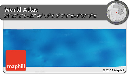 Physical Panoramic Map of the Area around 21° 3' 11" S, 3° 28' 30" E