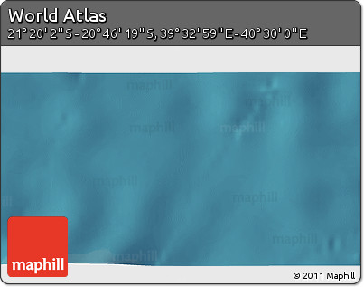 Satellite 3D Map of the Area around 21° 3' 11" S, 40° 1' 29" E