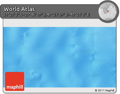 Physical 3D Map of the Area around 21° 3' 11" S, 40° 52' 30" E