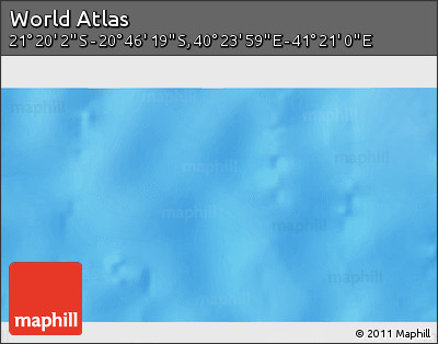 Physical 3D Map of the Area around 21° 3' 11" S, 40° 52' 30" E