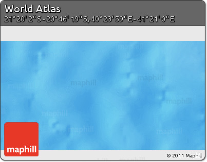 Physical 3D Map of the Area around 21° 3' 11" S, 40° 52' 30" E