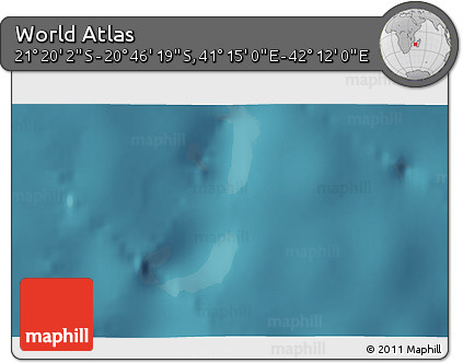 Satellite 3D Map of the Area around 21° 3' 11" S, 41° 43' 30" E
