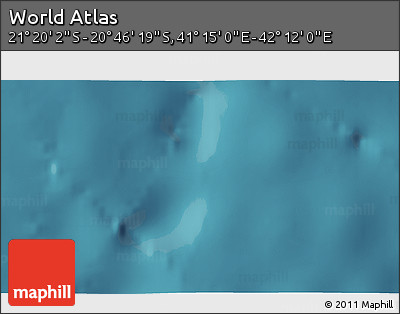 Satellite 3D Map of the Area around 21° 3' 11" S, 41° 43' 30" E