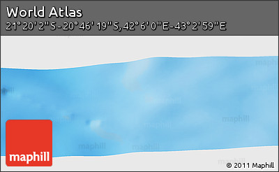 Physical Panoramic Map of the Area around 21° 3' 11" S, 42° 34' 30" E