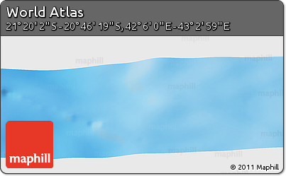 Physical Panoramic Map of the Area around 21° 3' 11" S, 42° 34' 30" E