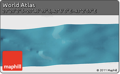 Satellite Panoramic Map of the Area around 21° 3' 11" S, 42° 34' 30" E