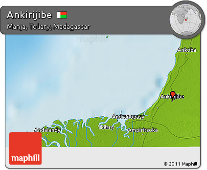 Physical 3D Map of Ankirijibe