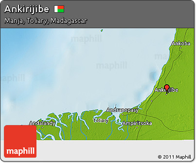 Physical 3D Map of Ankirijibe