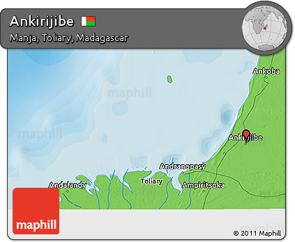Political 3D Map of Ankirijibe
