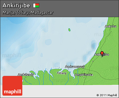 Political 3D Map of Ankirijibe