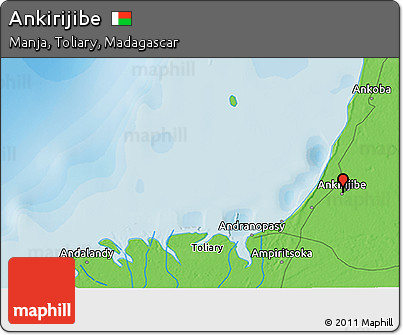 Political 3D Map of Ankirijibe