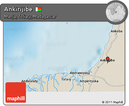 Shaded Relief 3D Map of Ankirijibe