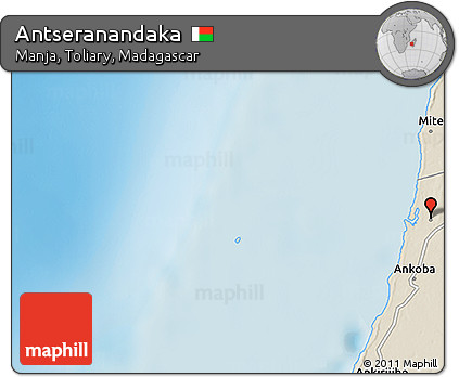 Shaded Relief 3D Map of Antseranandaka