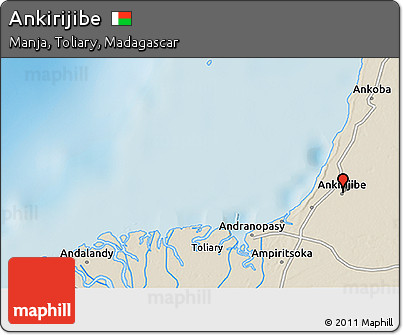 Shaded Relief 3D Map of Ankirijibe