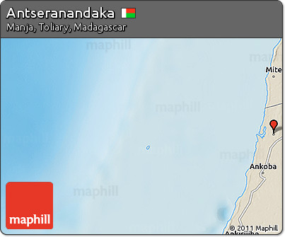 Shaded Relief 3D Map of Antseranandaka