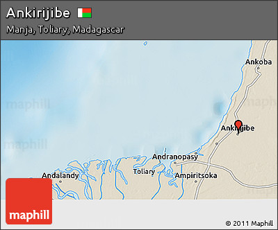 Shaded Relief 3D Map of Ankirijibe